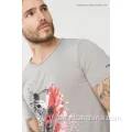 Herren lässig Kurzarm Crew Nacken gedruckt T-Shirts